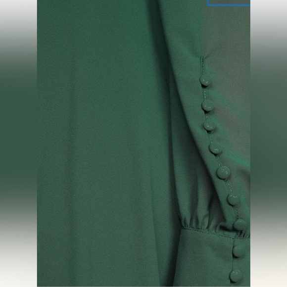my whole heart emerald green long sleeve wrap dress Green Dupioni Esme Dress main image 0